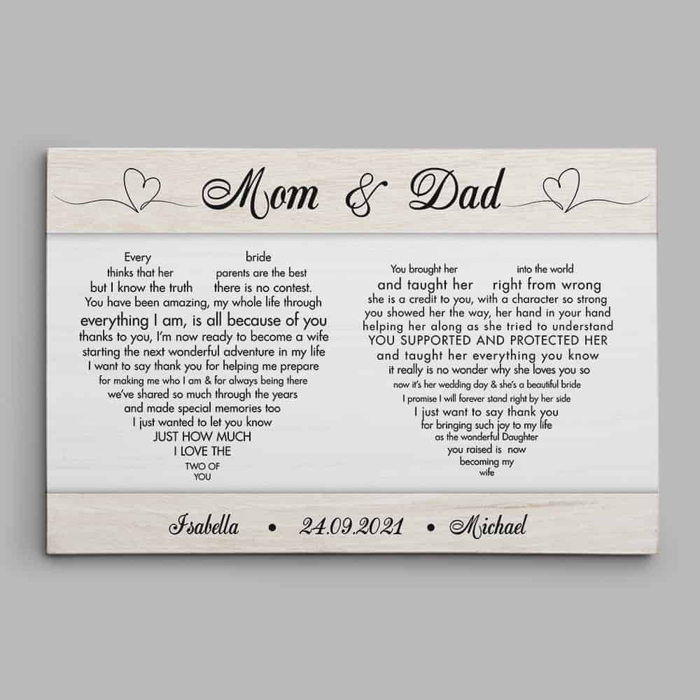 wedding gift for parents of the bride