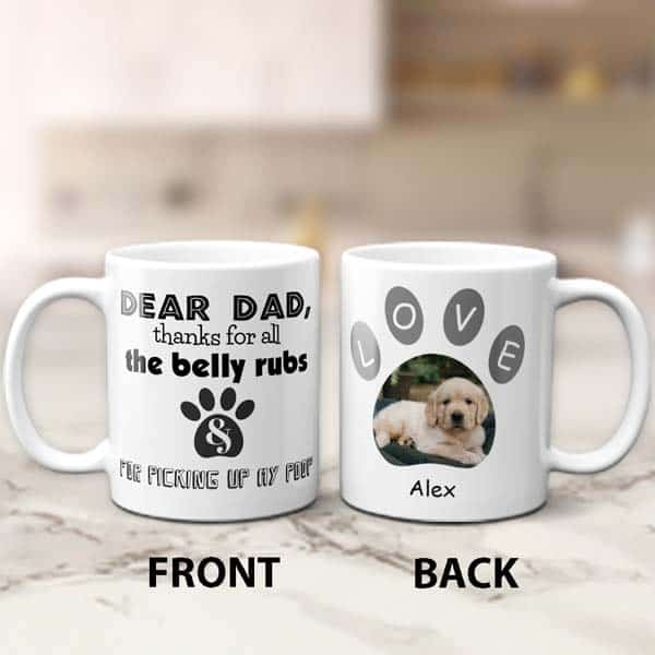 custom mug for your new boyfriend who is a dog dad