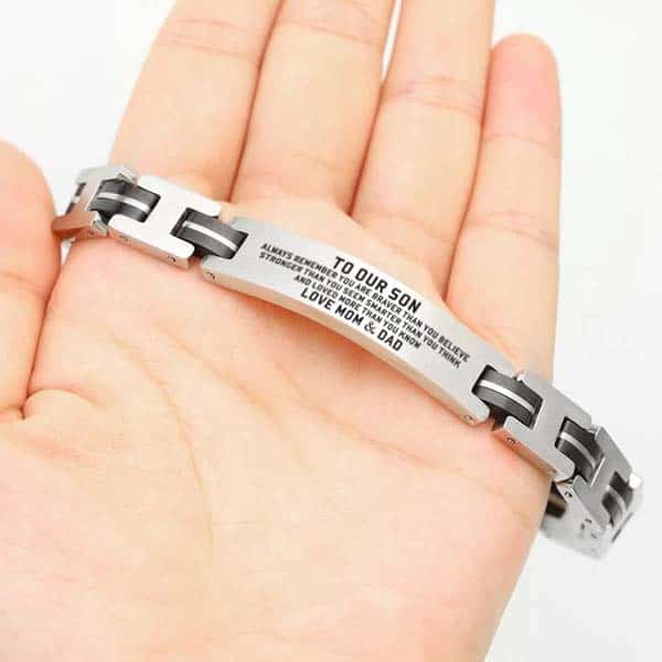 gifts for your son on his wedding day: Inspirational Bracelet Wristband