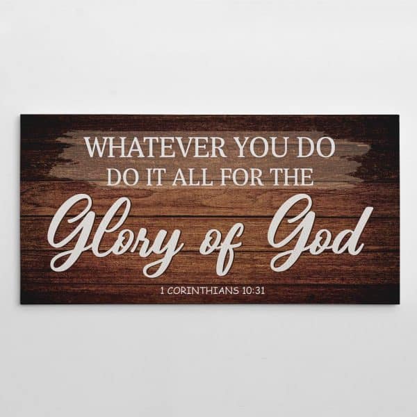 For The Glory Of God Canvas: religious gifts for men