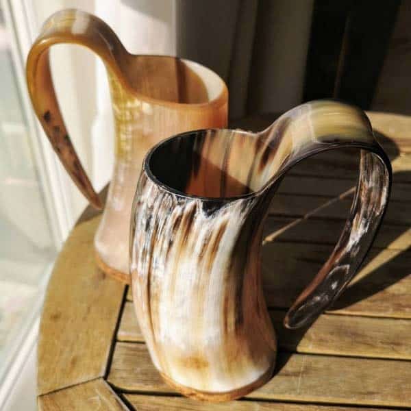 Engraved Horn Mug