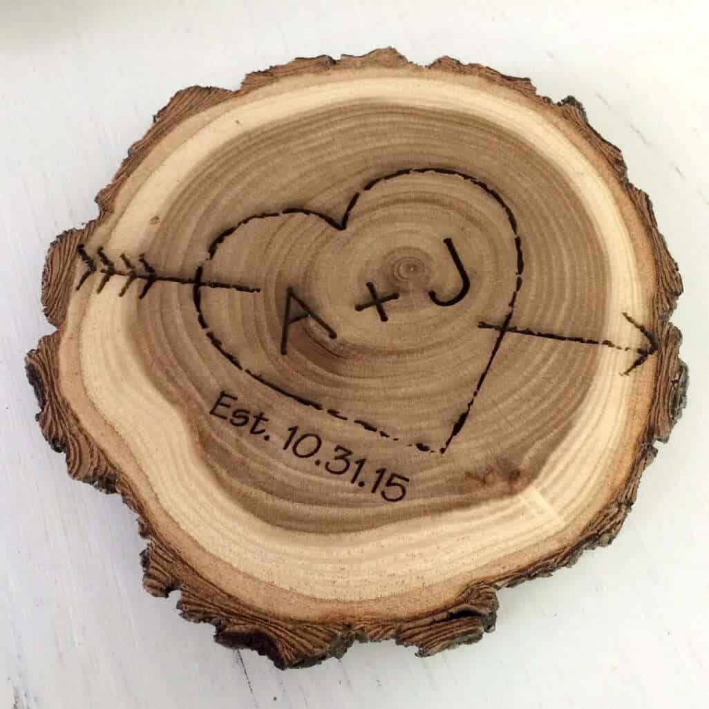 engraved wood coasters - a unique wedding gift