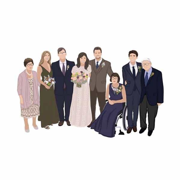 Family Portrait: wedding gift ideas for son and daughter in law