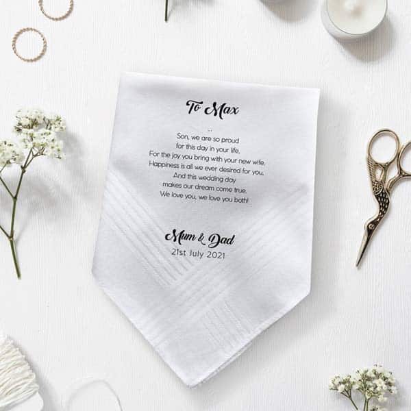 gifts for son on wedding day: Handkerchief