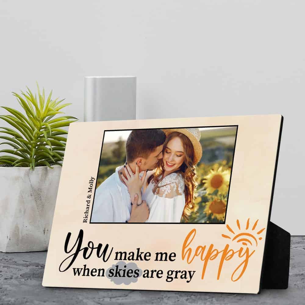 gifts for a new relationship: You Make Me Happy plaque