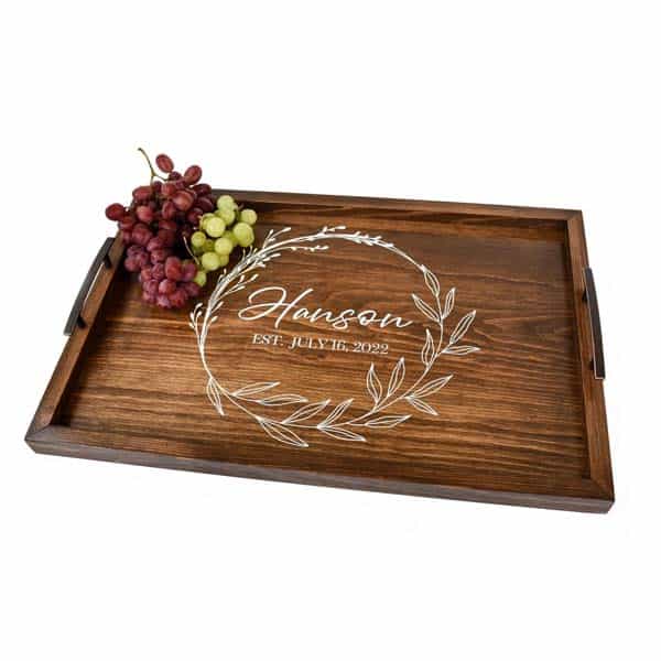 late wedding gifts: Custom Serving Tray