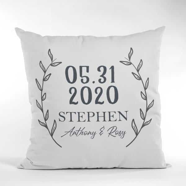 Day To Remember Throw Pillow: wedding gifts for siblings