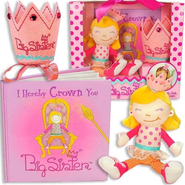 I Hereby Crown You Big Sister Gift Set: gift for older sibling when baby is born