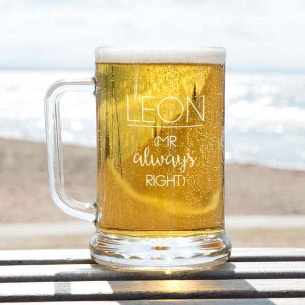Mr Always Right Beer Glass: surprise ideas for brother wedding