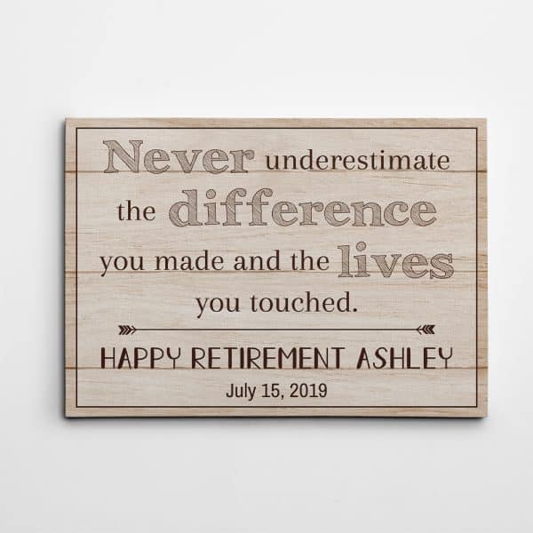 retirement presents for mom: The Lives You Touch wall art