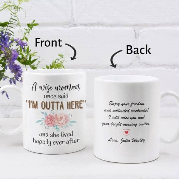 gifts for retired women: a wife woman once said custom mug