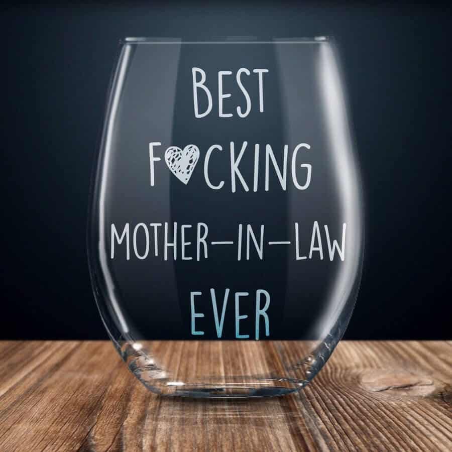 best mother in law ever wine glass