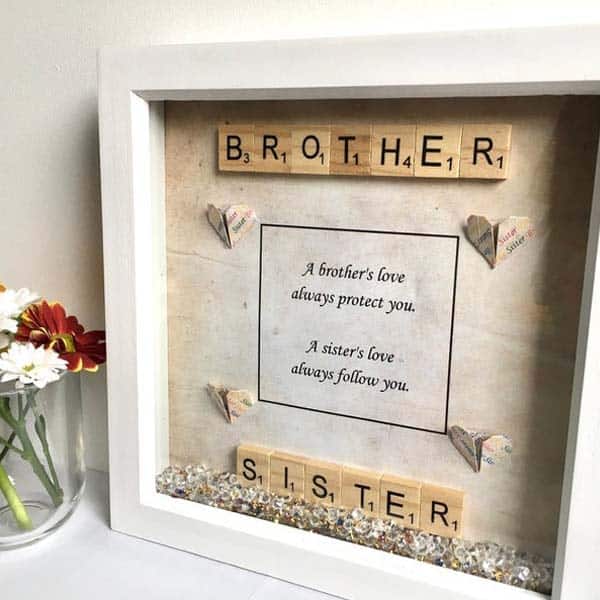 Brother and Sister Frame: sibling wedding gift