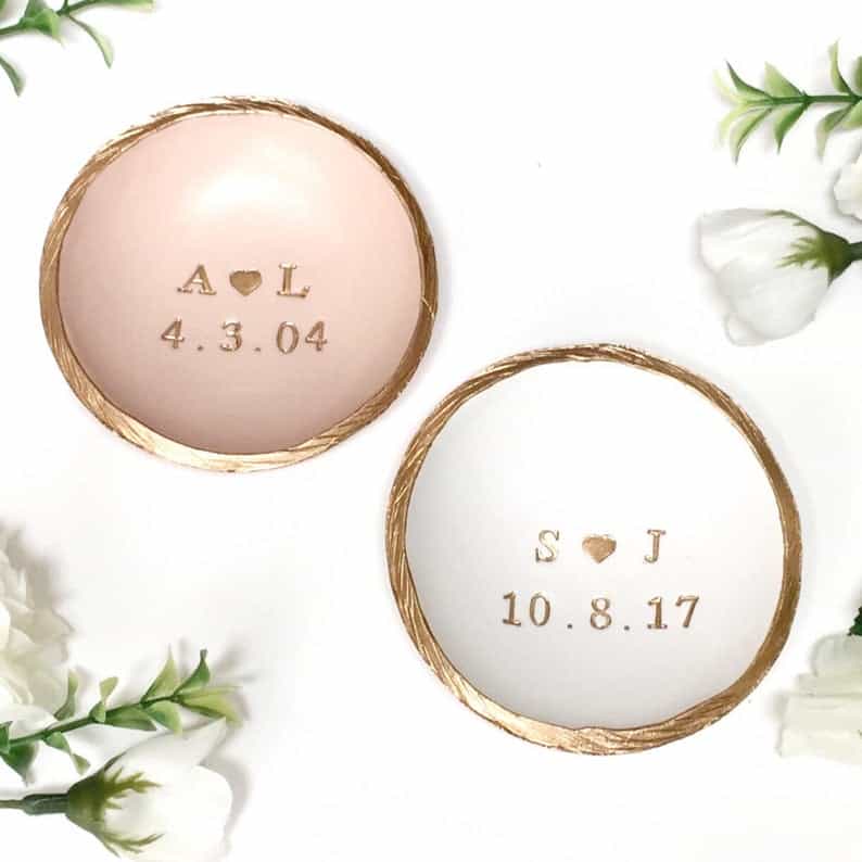 custom wedding dish ring for couple
