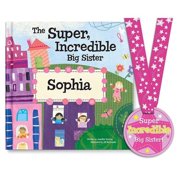 Custom Super Incredible Big Sister Book: new big sister gifts
