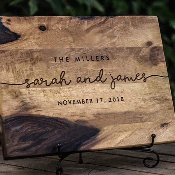 Engraved Cutting Board: gift for older couple getting married
