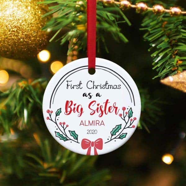 First Christmas As a Big Sister Ornament: big sister little sister gifts