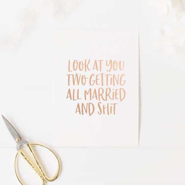Funny Wedding Card: gag gifts for wedding couples