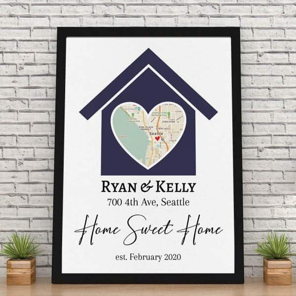 cheap last minute wedding gifts: Home Sweet Home Canvas Print