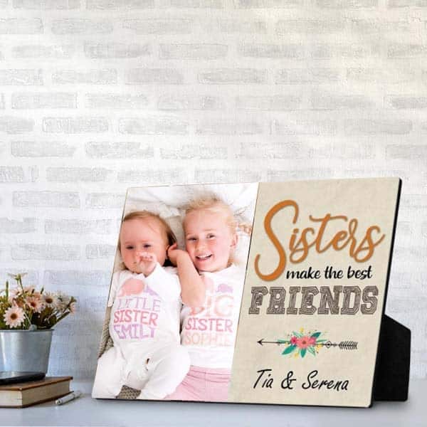 Sisters Make The Best Friends Plaque: sibling gift from new baby