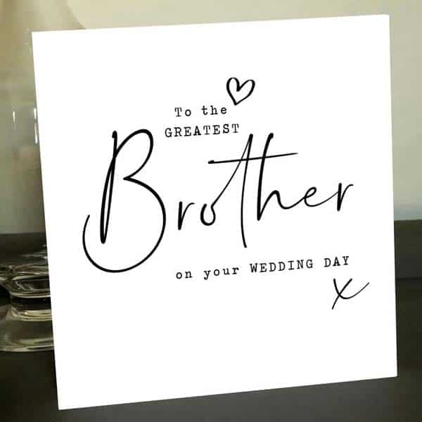 Wedding Card: unique wedding gifts for brother