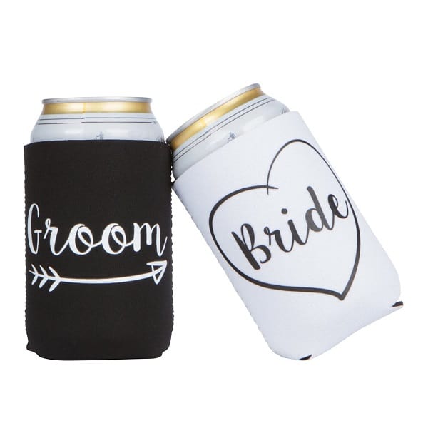 Bride and Groom Can Cooler Combo