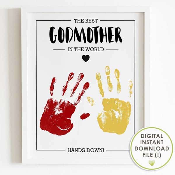 Baby's Handprint: best godmother gifts