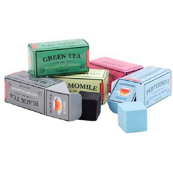 Kikkerland Tea Scented Erasers  Inexpensive Gifts For Coworkers