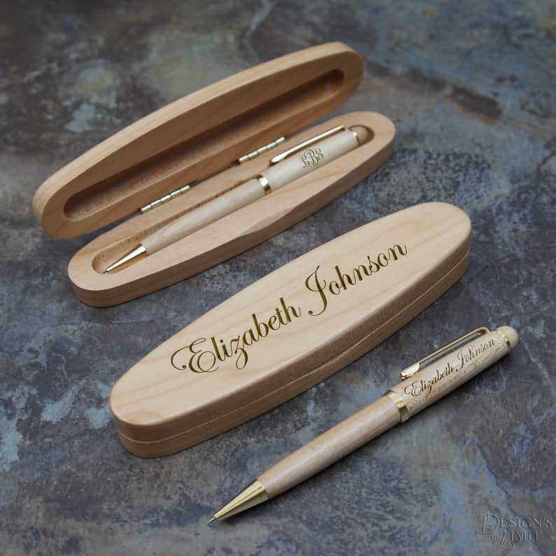 Pen Set with Engraved Pen Case