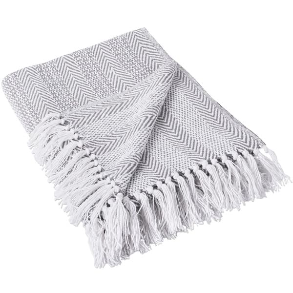 DII Herringbone Striped Collection Cotton Throw Blanket: best teacher gifts for christmas