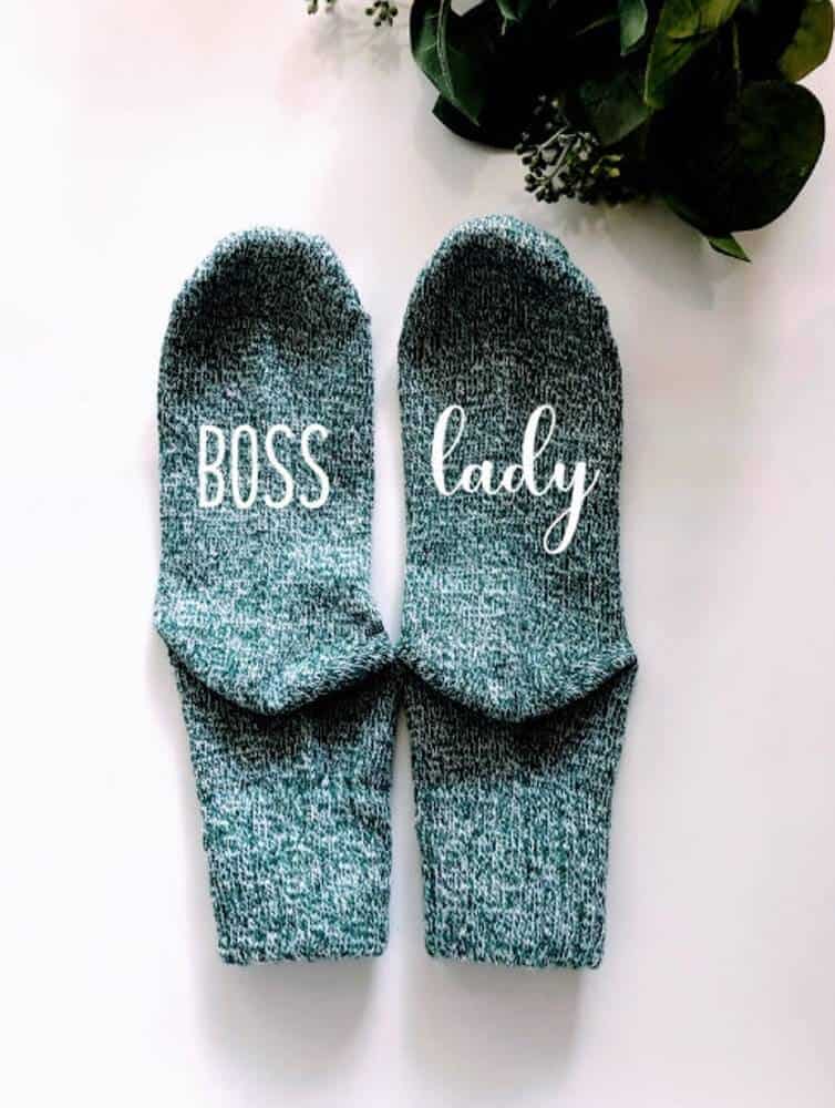 Boss Lady Socks - gift for a female boss on Christmas