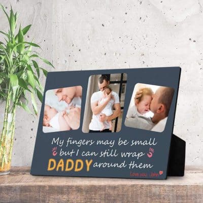 gift for a new daddy: My Fingers May Be Small Plaque