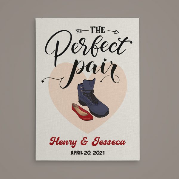 The Perfect Pair Custom Canvas Print bridal shower gifts