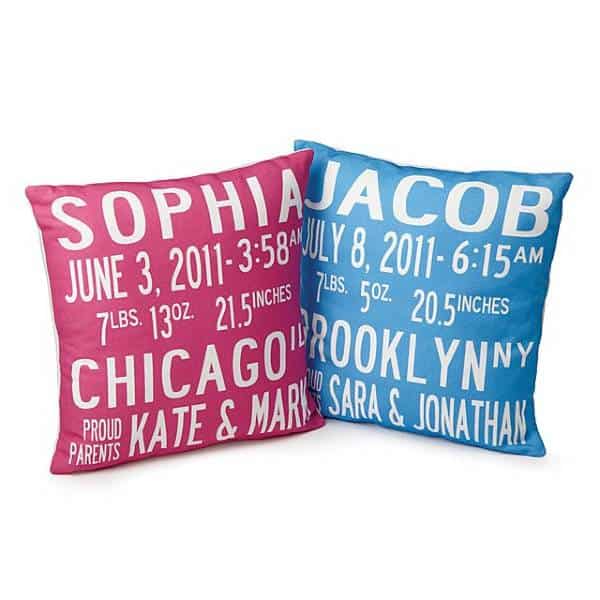 Birth Announcement Pillows 