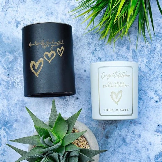 Personalized Engagement Candle Gift