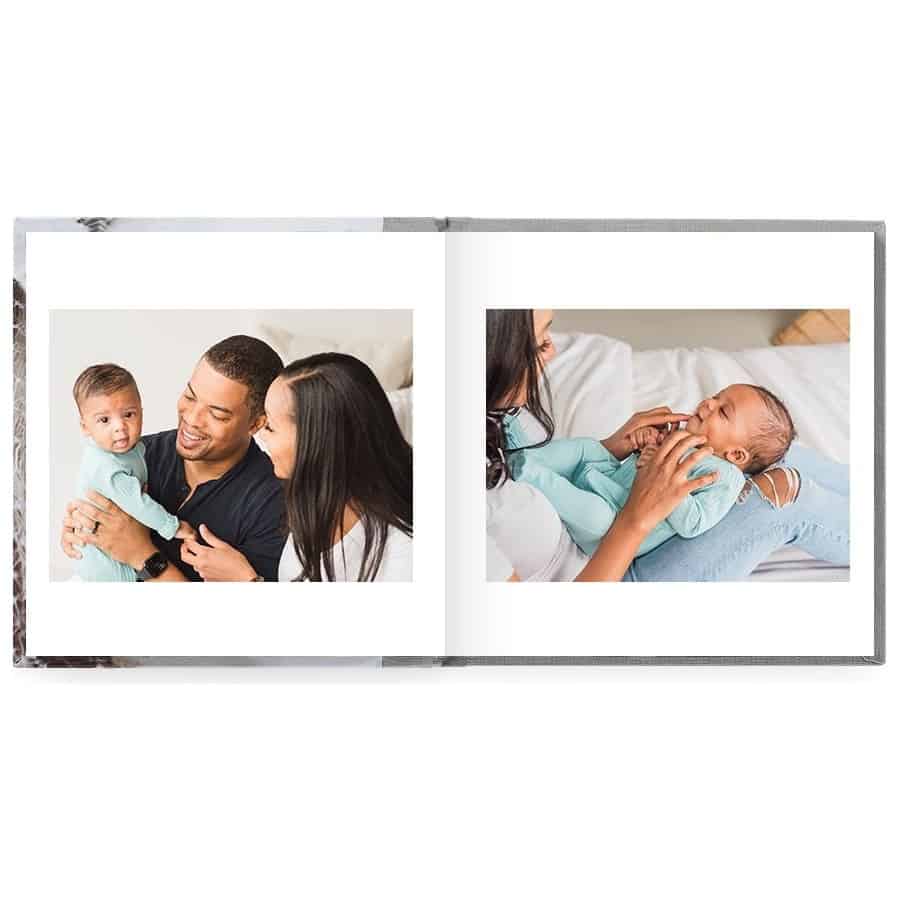 Hardcover Square Layflat Photo Book - 1 year baby birthday gift