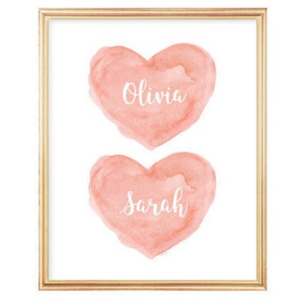 Heart Print gifts for twin babies