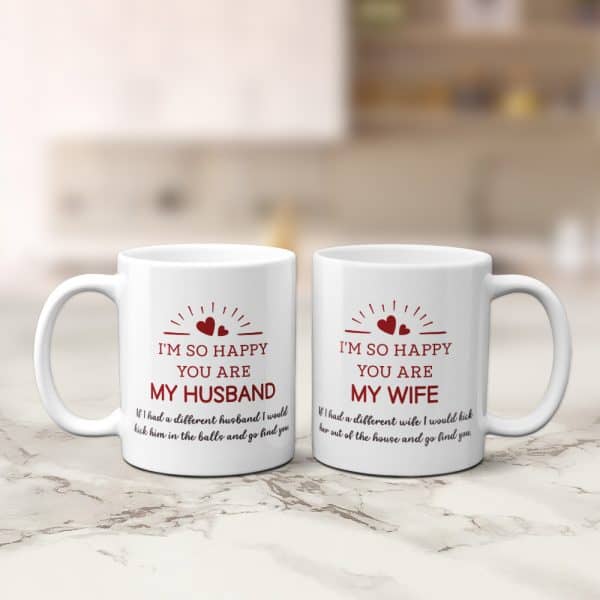 "I'm So Happy You Are My Husband" Couple Mug