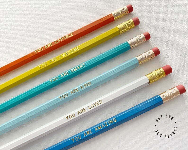 stocking ideas for girls: inspirational pencils