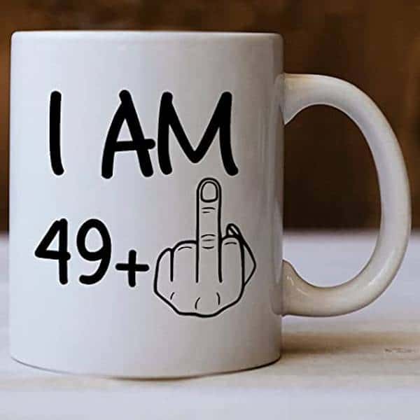 Middle Finger Birthday Custom Mug 50th Birthday Gift Ideas For Men