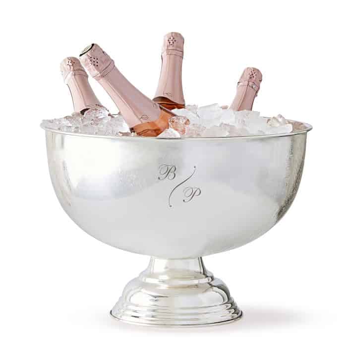 Monogrammed Celebration Wine Bowl, engagement personalized gifts
