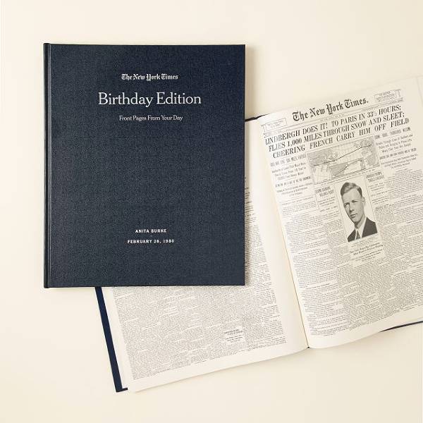 New York Times Custom Birthday Book 50th Birthday Gift Ideas For Men