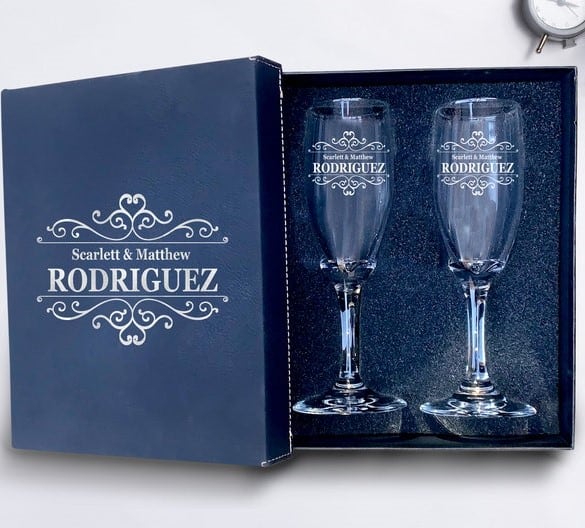 Personalized Champagne Flutes Set