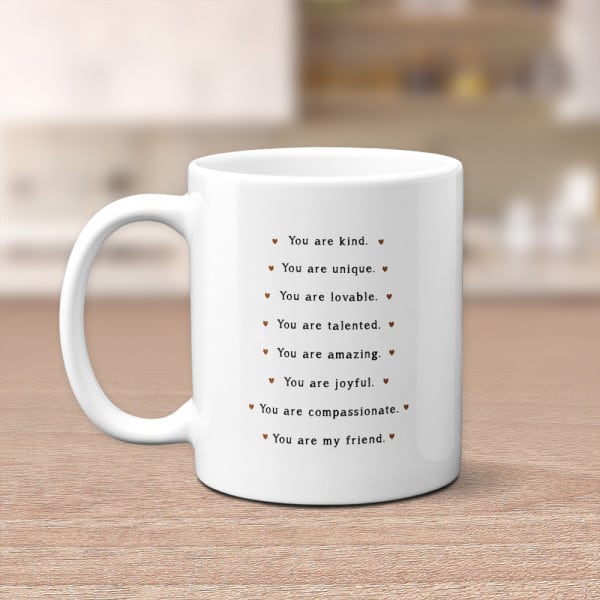 inexpensive hostess gifts for bridal shower, “You Are Kind You Are Unique You Are Lovable” Mug