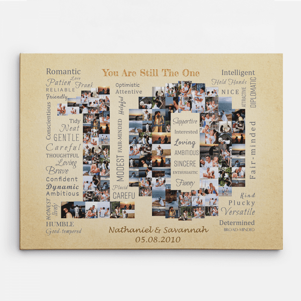 10 Years Photo Collage Canvas Print