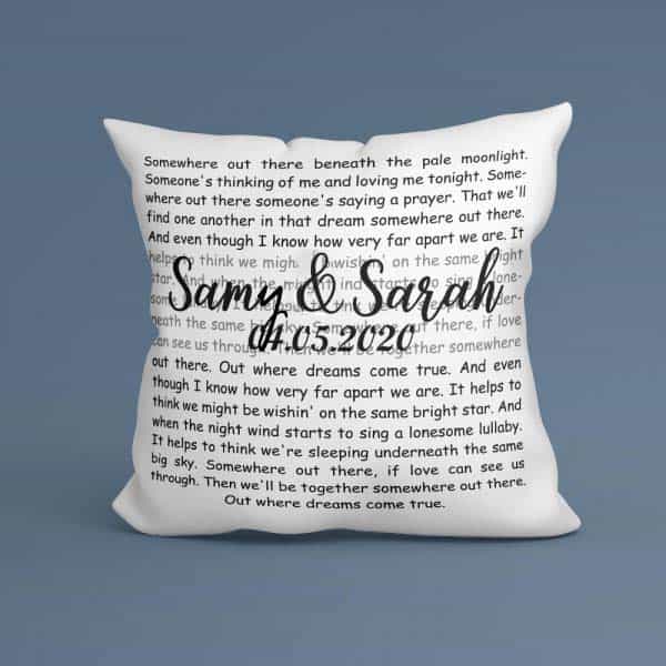wedding gifts for two brides: Personalized Suede Pillow With Names And Date