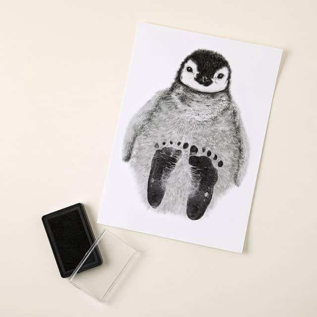 Furry Feet Baby Footprint Kit, baby's first birthday gift