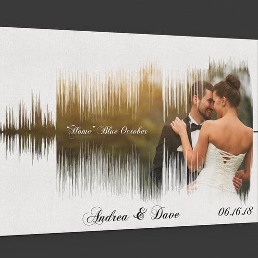 gift etiquette for second marriage - Photo Sound Wave Song Print