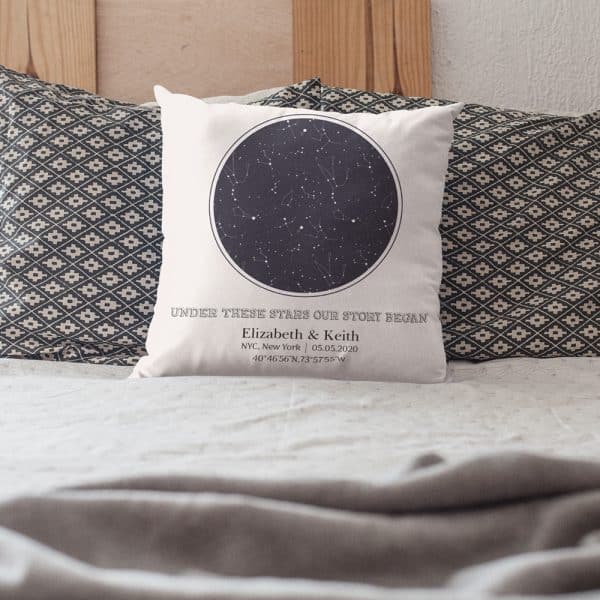 mr and mr wedding gifts: Custom Star Map Pillow