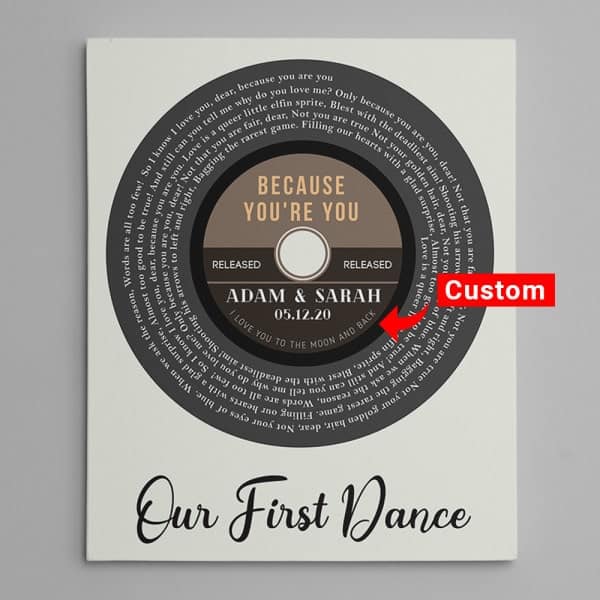 gifts for coworker getting married: Vinyl Record Spiral Song Lyrics